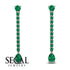 Hanging Oval Emerald Earrings - Tatiana No. 21 image 4