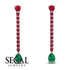 Hanging Oval Emerald Earrings - Tatiana No. 27 image 4
