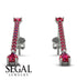 Hanging Oval Ruby Earrings - Tatiana No. 57 image 11