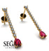 Hanging Oval Ruby Earrings - Tatiana No. 46 image 2