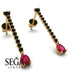 Hanging Oval Ruby Earrings - Tatiana No. 52 image 2
