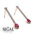 Hanging Oval Ruby Earrings - Tatiana No. 47 image 3