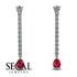 Hanging Oval Ruby Earrings - Tatiana No. 48 image 4