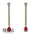 Hanging Oval Ruby Earrings - Tatiana No. 46 image 4