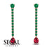 Hanging Oval Ruby Earrings - Tatiana No. 50 image 4