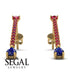 Hanging Oval Sapphire Earrings - Tatiana No. 70 image 11