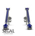 Hanging Oval Sapphire Earrings - Tatiana No. 75 image 11