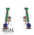 Hanging Oval Sapphire Earrings - Tatiana No. 65 image 11