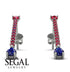 Hanging Oval Sapphire Earrings - Tatiana No. 72 image 11