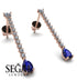 Hanging Oval Sapphire Earrings - Tatiana No. 62 image 2