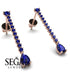 Hanging Oval Sapphire Earrings - Tatiana No. 74 image 2