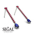 Hanging Oval Sapphire Earrings - Tatiana No. 72 image 3