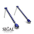 Hanging Oval Sapphire Earrings - Tatiana No. 75 image 3
