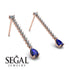Hanging Oval Sapphire Earrings - Tatiana No. 62 image 3