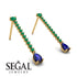 Hanging Oval Sapphire Earrings - Tatiana No. 64 image 3