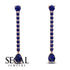 Hanging Oval Sapphire Earrings - Tatiana No. 74 image 4