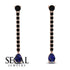 Hanging Oval Sapphire Earrings - Tatiana No. 68 image 4