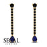 Hanging Oval Sapphire Earrings - Tatiana No. 67 image 4