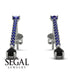Hanging Oval Black Diamond Earrings - Tatiana No. 45 image 11
