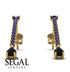 Hanging Oval Black Diamond Earrings - Tatiana No. 43 image 11