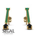 Hanging Oval Black Diamond Earrings - Tatiana No. 34 image 11