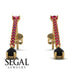 Hanging Oval Black Diamond Earrings - Tatiana No. 40 image 11