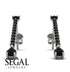 Hanging Oval Black Diamond Earrings - Tatiana No. 39 image 11