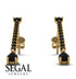 Hanging Oval Black Diamond Earrings - Tatiana No. 37 image 11