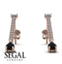 Hanging Oval Black Diamond Earrings - Tatiana No. 32 image 11