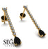 Hanging Oval Black Diamond Earrings - Tatiana No. 31 image 2