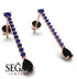 Hanging Oval Black Diamond Earrings - Tatiana No. 44 image 2