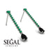 Hanging Oval Black Diamond Earrings - Tatiana No. 36 image 3