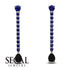 Hanging Oval Black Diamond Earrings - Tatiana No. 45 image 4