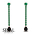 Hanging Oval Black Diamond Earrings - Tatiana No. 35 image 4
