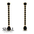 Hanging Oval Black Diamond Earrings - Tatiana No. 37 image 4