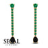 Hanging Oval Black Diamond Earrings - Tatiana No. 34 image 4