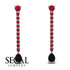 Hanging Oval Black Diamond Earrings - Tatiana No. 42 image 4