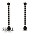 Hanging Oval Black Diamond Earrings - Tatiana No. 38 image 4
