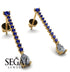 Hanging Oval Diamond Earrings - Tatiana No. 13 image 2