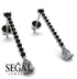 Hanging Oval Diamond Earrings - Tatiana No. 9 image 2