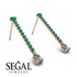 Hanging Oval Diamond Earrings - Tatiana No. 5 image 3