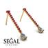 Hanging Oval Diamond Earrings - Tatiana No. 10 image 3