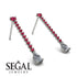 Hanging Oval Diamond Earrings - Tatiana No. 12 image 3