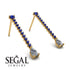 Hanging Oval Diamond Earrings - Tatiana No. 13 image 3