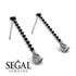 Hanging Oval Diamond Earrings - Tatiana No. 9 image 3