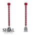 Hanging Oval Diamond Earrings - Tatiana No. 12 image 4