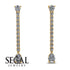 Hanging Oval Diamond Earrings - Tatiana No. 1 image 4