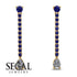 Hanging Oval Diamond Earrings - Tatiana No. 13 image 4