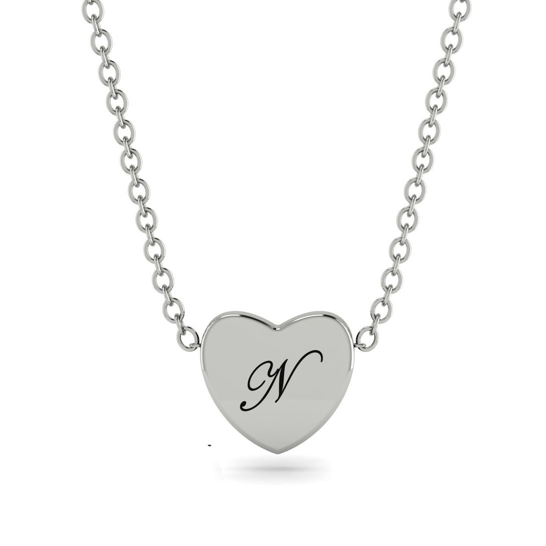 Heart Initial Necklace - Emory No. 3