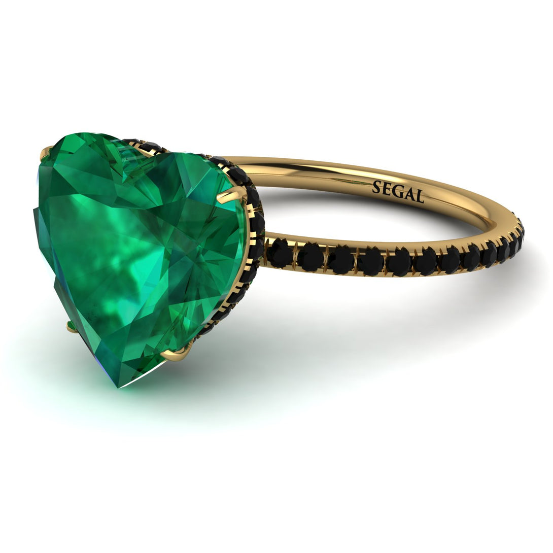 Heart Shape Emerald Ring - Noelle No. 34